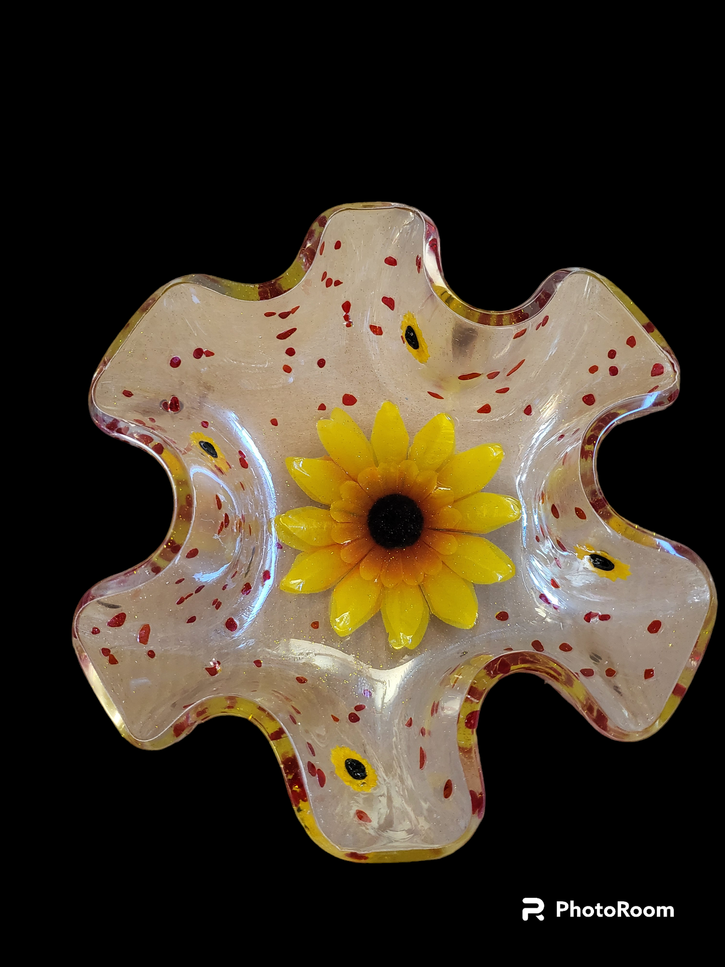 Lg. Sunflower print platter. Or Bowl