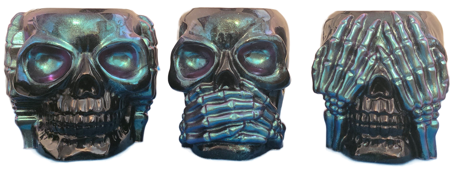 Skull Hear,See,Speak No Plant holders